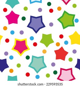Background with stars and circles 