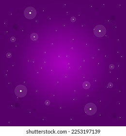 Background Stars Cosmos Night Sky Purple Flat Cartoon Colorful Vector Design