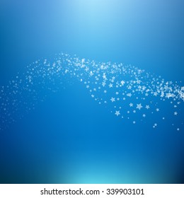 Background with Stars. Design Template. Abstract Vector Illustration.