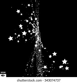 Background with Stars. Design Template. Abstract Vector Illustration.
