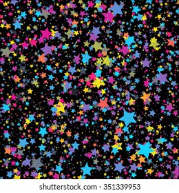 Background with Stars. Design Template. Abstract Vector Illustration.
