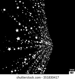 Background with Stars. Design Template. Abstract Vector Illustration.
