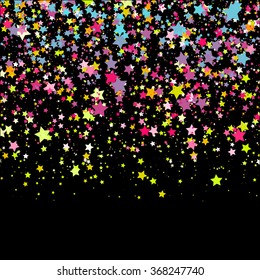 Background with Stars. Design Template. Abstract Vector Illustration.