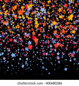 Background with Stars. Design Template. Abstract Vector Illustration.