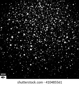 Background with Stars. Design Template. Abstract Vector Illustration.