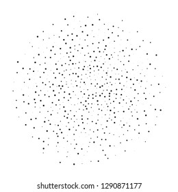 Background with stars of different scale, centered in the circle. Pattern to create holiday layouts, cards, Wallpapers. Vector illustration