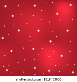 Background with stars and lens flares for christmas. Vector illustration in red
