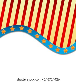 Background with stars and lines. Vector illustration