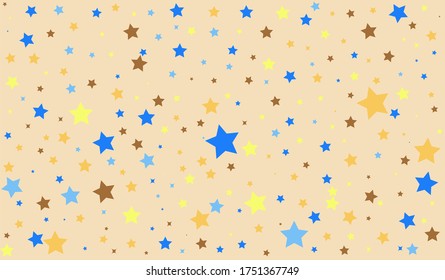 Background stars, many stars, multi-colored