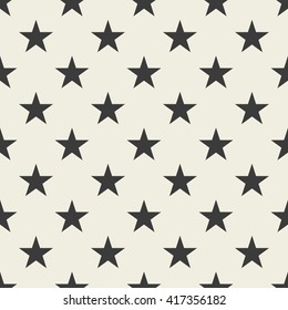 Background of stars. Monochrome seamless pattern. Vector star illustration