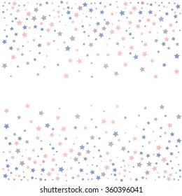 Background with stars. Rose quarts and serenity colors.