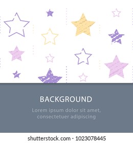 Background with stars, vintage abstract backdrop with subtle grunge texture, minimalist pattern, festive decoration, graphic design, vector illustration