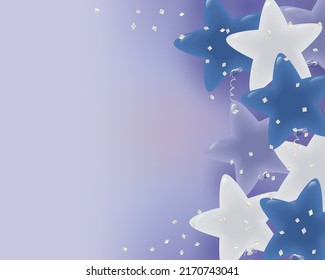 background of star-shaped balloons illustration