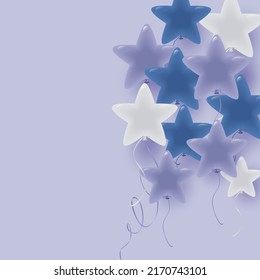 fondo de la ilustración de globos en forma de estrella