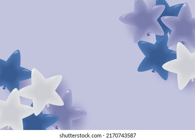 background of star-shaped balloons illustration