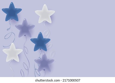 background of star-shaped balloons illustration