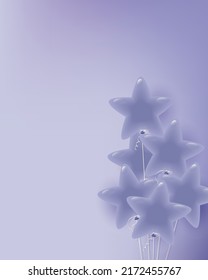 fondo de la ilustración de globos en forma de estrella
