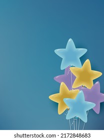 background of star-shaped balloons illustration