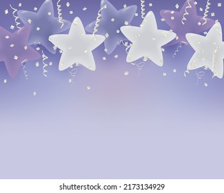 fondo de la ilustración de globos en forma de estrella