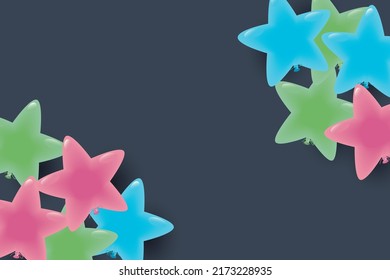 Hintergrund der sternförmigen Ballons