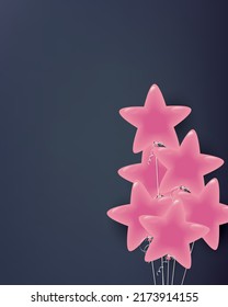 Hintergrund der sternförmigen Ballons