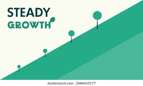 A background for steady growth with simple geometric shapes. Minimal vector design.