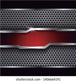 Background Steel Red Abstract Design