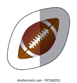 background sticker with football ball vector illustration