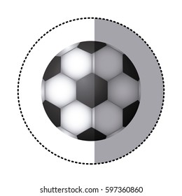 background sticker with soccer ball vector illustration
