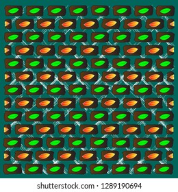 Background Stone and Leaf Green Colorful.