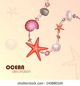 Background with stones and shells