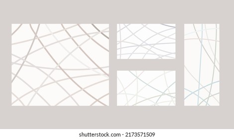 Background story board templates lines vector. Modern contemporary art . Graphic design for web page landing  wall paper coloured craft stationary, mood board fashion. Collection set.