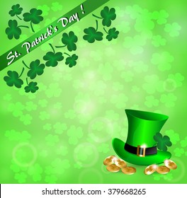 Background St.Patrick 's Day with clover

