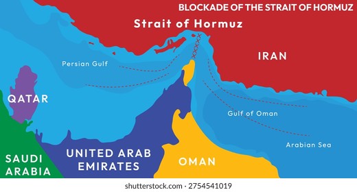 Background Strait of Hormuz. Blockade of the Strait of Hormuz. Iran country