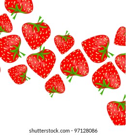 Background with strawberries