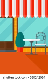 Background of street cafe.