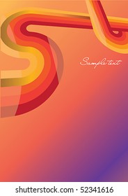 Background with stripe and copy space. Vector.