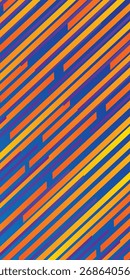 Background stripe diagonal yellow orange line. Blue gradient color. Technology and business template banner