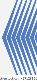 Línea de la raya del fondo azul sobre color blanco. Patrón de línea de plegado de Perspectiva