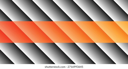 Gradiente diagonal laranja e cinza da linha de faixa do plano de fundo