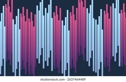 Background stripe line wavy up and down drop gradient color purple and blue