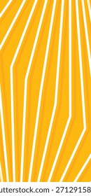 Background stripe line white on yellow color. Perspective fold line pattern