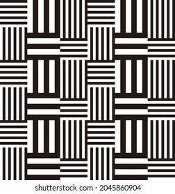 Background of striped pattern in black and white color combination. Modern, simple, fashion graphic design.