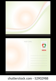 fondo con franjas en color de bandera, postal de ilustración