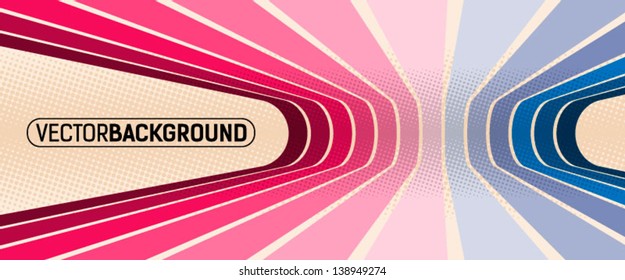 Background with stripes in perspective