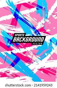 Background stripes for sports jerseys, racing jerseys, running jerseys, gaming jerseys, grunge half tone pattern.