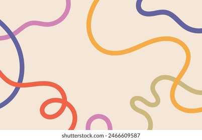 Background stroke or rope unique abstract with retro style