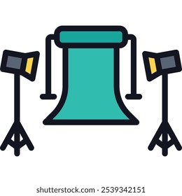 Hintergrundbild des Studio-Symbols für Web, App, Präsentation, Infografik usw.