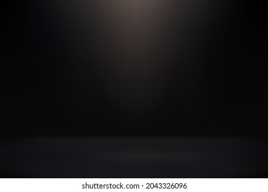 background studio room Black  color horizontal banner , studio room for display product ad 
