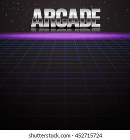 Background in style arcades the 80s.